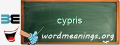 WordMeaning blackboard for cypris